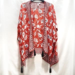 Beautiful Floral Kimono Cardigan Size Medium